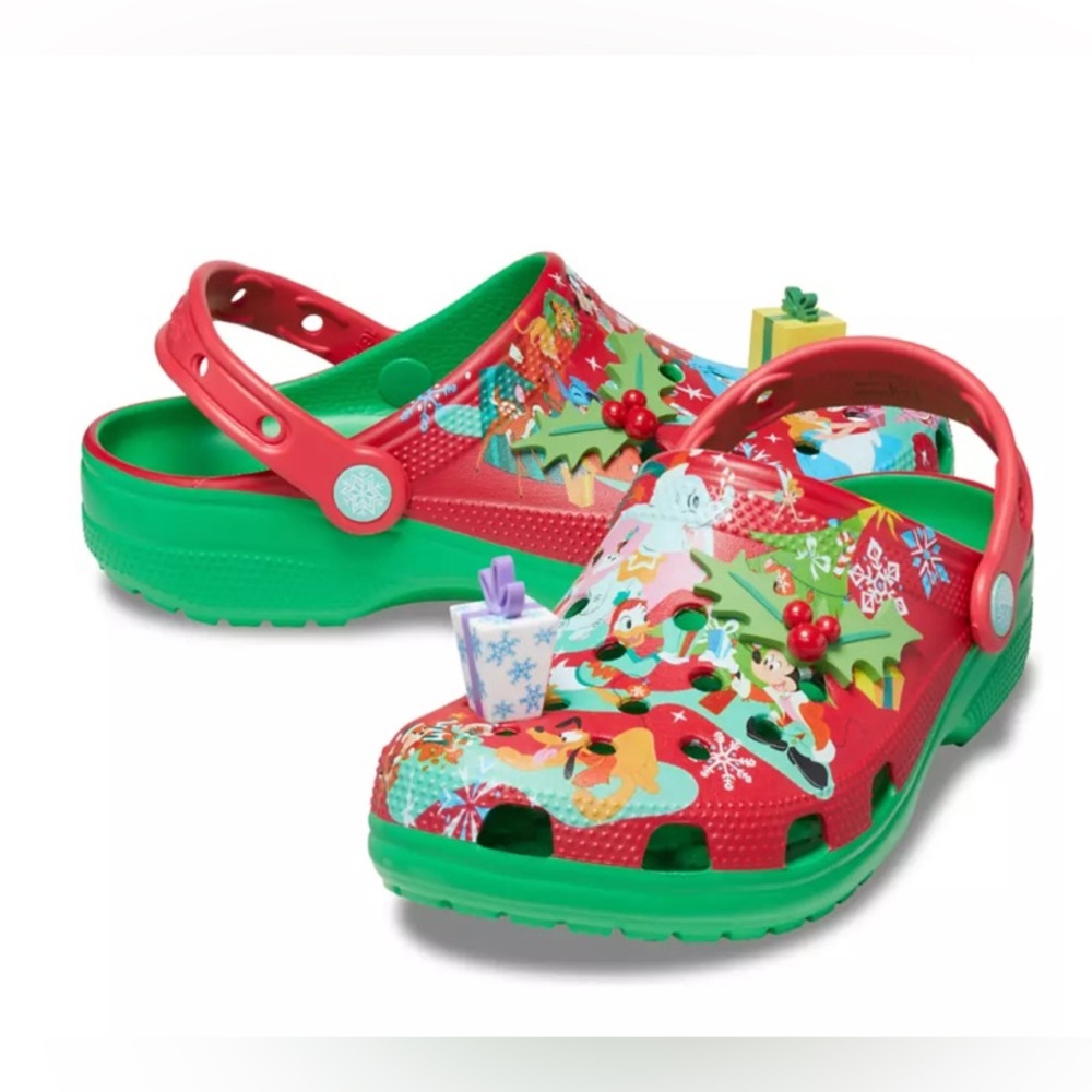 NWT Mickey Mouse and Friends Holiday Clogs for Adults by Crocs M8/W10